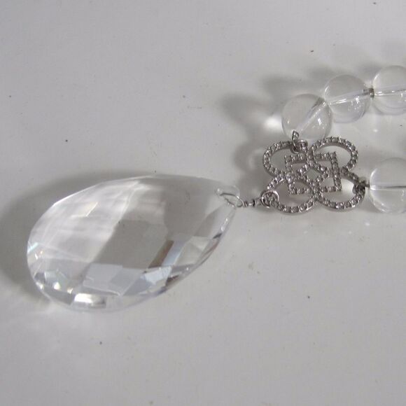 Valeska Crystal Pendant Tear Drop Necklace - Picture 5 of 8